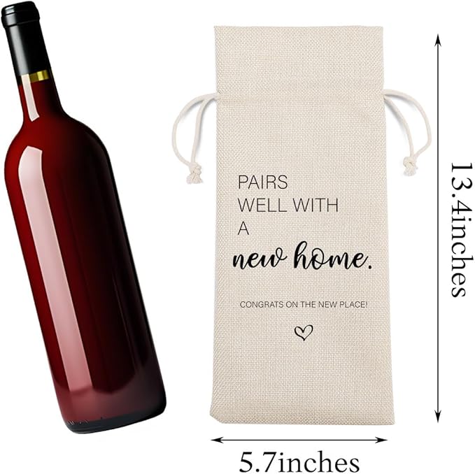 House Warming Gifts New Home New Home Gift Ideas Pairs Well With a New Home Wine Bag Housewarming Gifts New Home Wine Bag Realtor Gift to Clients First New Home Gifts New Home Owner Gifts
