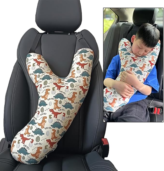 Car Travel Pillow for Kids Adults Soft Neck Pillow Head and Body Support Pillow Breathable Seat Pillow Car Aircraft Travel Pillow Neck Support Pillow Cushion for Long Journey Travel Accessories