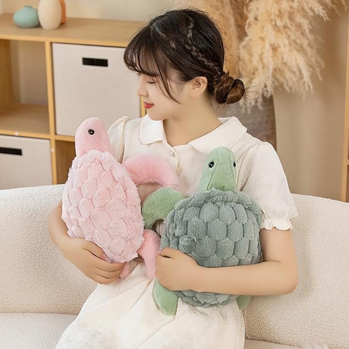 Soft Sea Turtle Plush Toy, Cute Turtle Stuffed Animals, Small Turtle Plush, Tortoise Plushies Pillow Gifts for Kids Adults (2pcs 11 in)