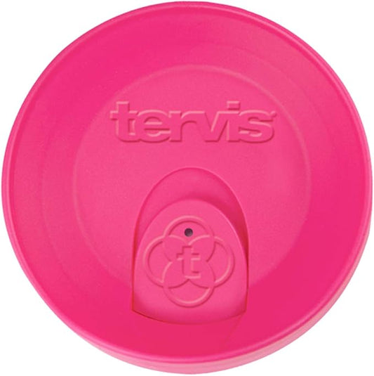 Tervis Travel Lid Made in USA Double Walled Insulated Tumbler Travel Cup Keeps Drinks Cold & Hot, Fits 10oz Tumblers, Neon Pink