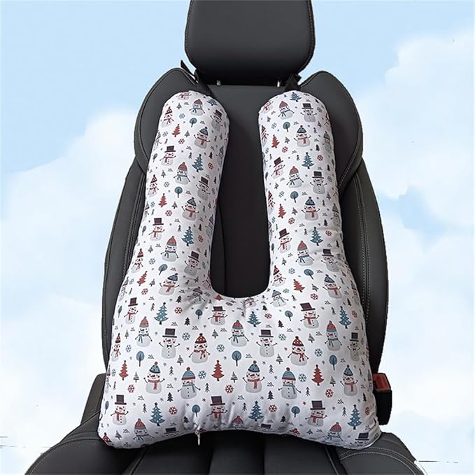 Car Travel Pillow for Kids Adults Soft Neck Pillow Head and Body Support Pillow Breathable Seat Pillow Car Aircraft Travel Pillow Neck Support Pillow Cushion for Long Journey Travel Accessories