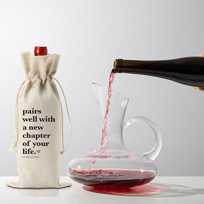 New Chapter Wine Bag Farewell Gifts for Coworkers Coworker Leaving Gifts for Women Retirement Gifts for Women Men Going Away Gifts for Friends
