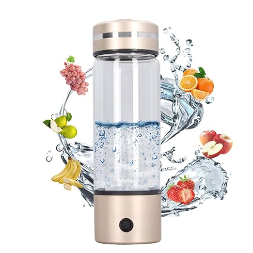 Hydrogen Water Bottle, 300ML USB Hydrogen Water Bottle Generator, 3Min Quick Electrolysis, Portable Water Ionizer Machine, for Travel Exercise Daily Drink