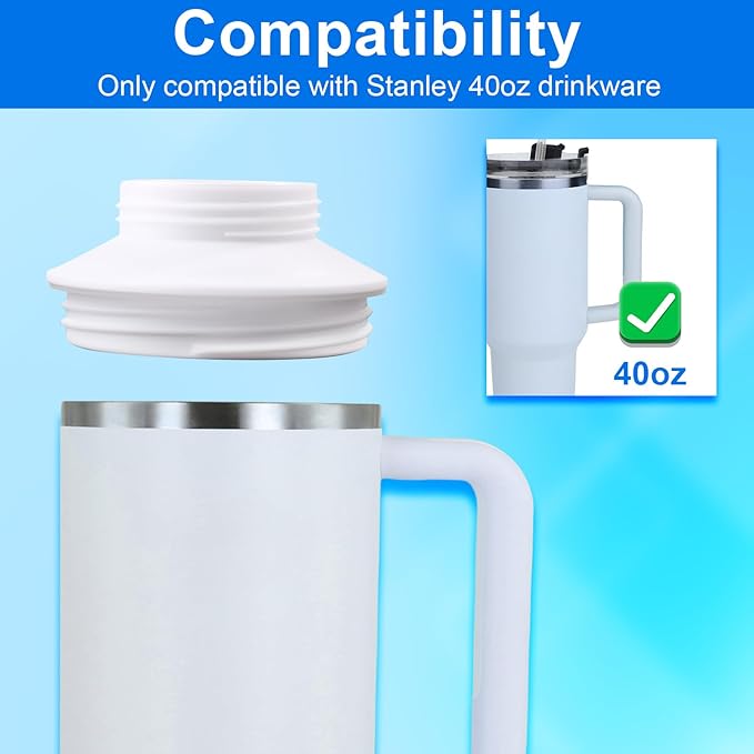 Bottle Adapter, Plastic Water Bottle Adapter Water Bottle Tops Leak Proof Bottle Lid Adapter for Stanley 40oz