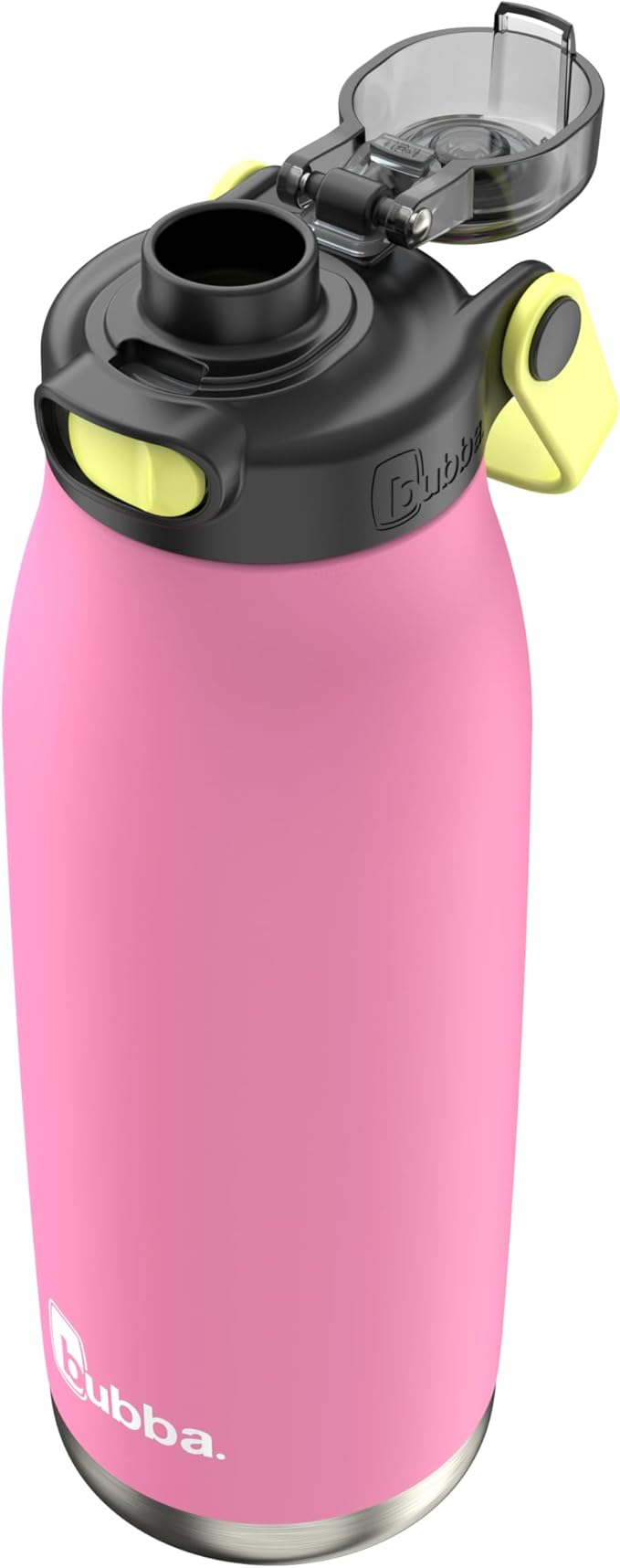 Bubba Radiant Stainless Steel Water Bottle with Push-Button Chug Lid 32oz, Azalea