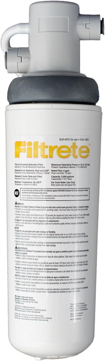Filtrete Standard Under Sink Quick Change Water Filtration System 3US-AS01