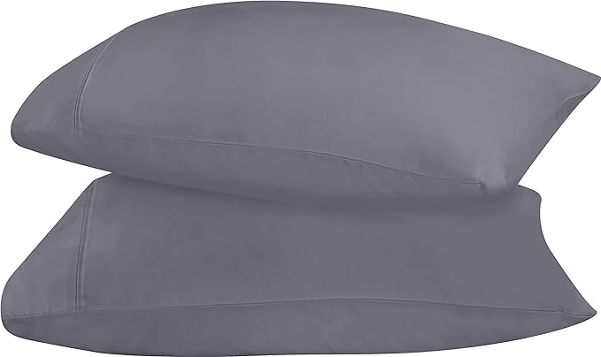 Utopia Bedding Queen Pillow Cases - 2 Pack - Envelope Closure - Soft Brushed Microfiber Fabric - Shrinkage and Fade Resistant Pillow Covers 20 X 30 Inches (Queen, Grey)