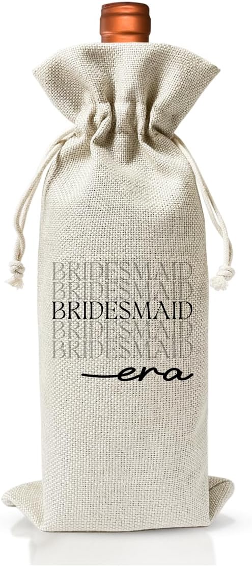 Bridesmaid Wedding or Engagement Gift Wine Bag For BFF Best Friend, Wedding Party or Bachelorette Party or Bridal Shower Party Favor Supply Gift, Bridal Party Gift for Bridesmaid Boxes, Proposal Gift