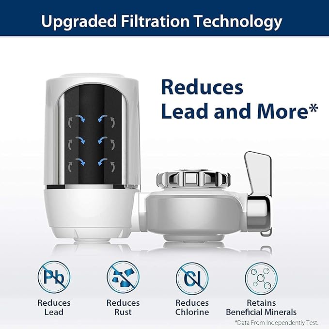 Waterdrop WD-FF-01A Replacement Filter, Faucet Water Filter, Replacement for WD-FC-01, WD-FC-02, WD-FC-06, Reduces Chlorine, Taste and Odor, Last Up to 3 Months (Pack of 1)