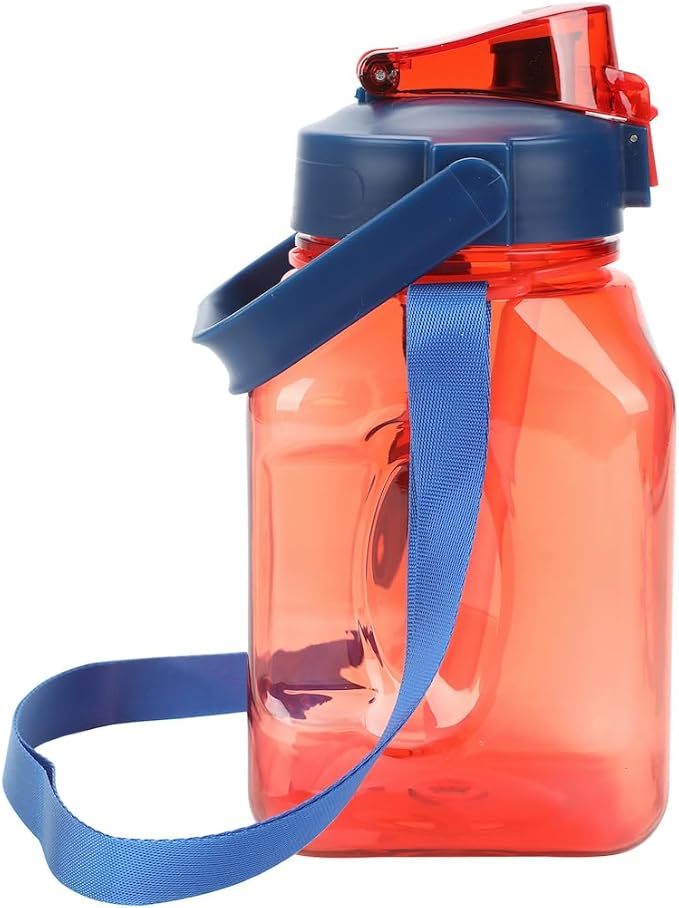 Bioworld Spider-Man Mask & Logo 50 Oz Red Water Bottle With Carrying Strap