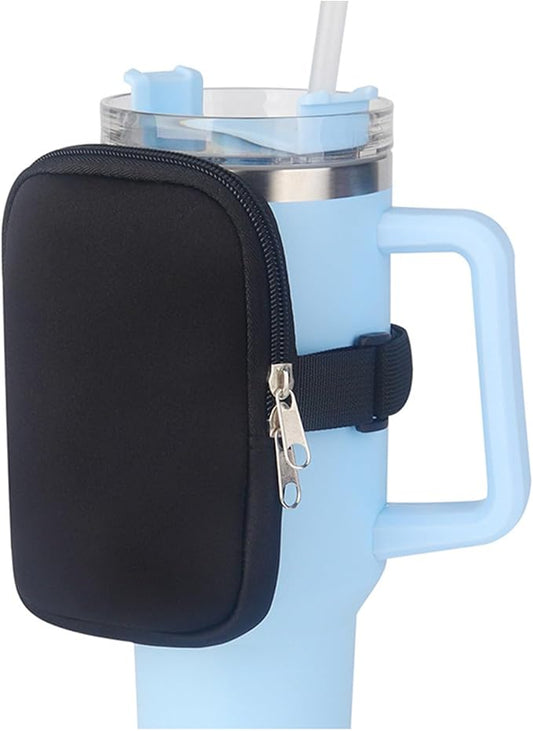 Water Bottle Pouch for Stanley, Running Water Bottle Handheld Caddy Compatible With Stanley Quencher Adventure 40oz & IceFlow 20/30oz, Kinds of Tumbler, Gym Water Bottle Accessories For Women