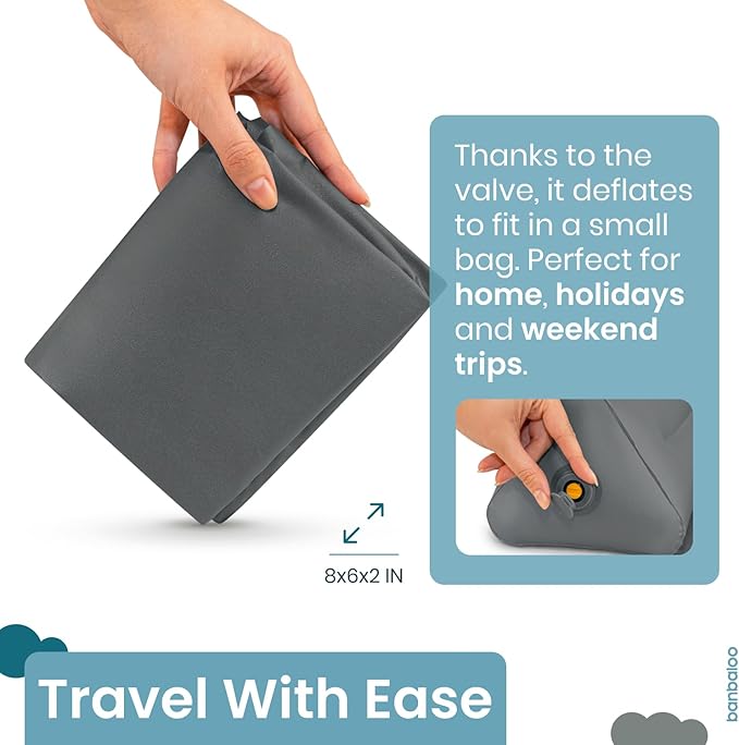 BANBALOO -Inflatable Bed Bumper for Children - Child Fall Protection, Inflatable Travel Bed Rail, for fold-Away, Single, Double, Queen Size, King Size and Montessori beds