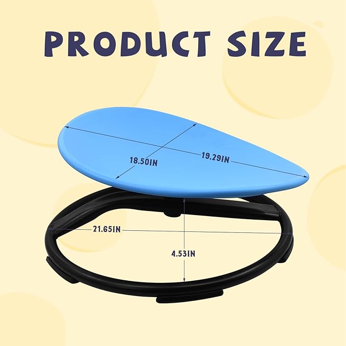 Kids Swivel Chair, Sensory Spinning Toy Chair for Kids, Autism Kids Swivel Chair Training Body Coordination, Improve Physical Coordination Wobble Chair Science Toy for Kids 3-9 (Blue)