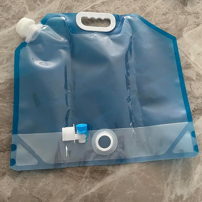 PIVHWIR 2 PCS Collapsible Water Container with Spigot, BPA Free 10L Camping Water Storage Carrier Jug, Collapsible Water Cube for Outdoors Hiking Camping Riding