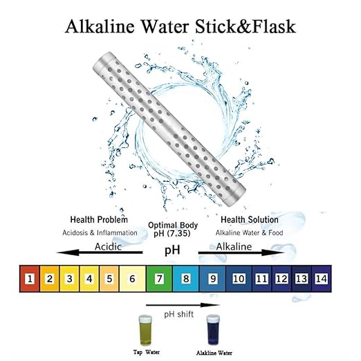 5 PACK Alkaline Water Stick PH Alkalizer Ionizer Stainless Steel Hydrogen Minerals Wand Water Purifier Filter