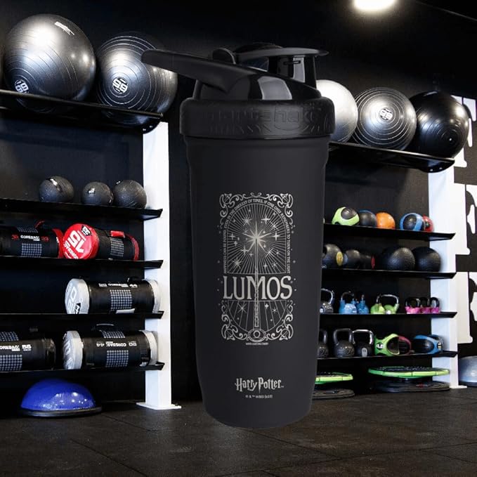 Smartshake Reforce Stainless Steel Harry Potter Lumos Style Shaker Bottle (900 ML /30oz) | Lightweight Resistance Sports Shaker Bottle with a Soft Lid | Leakproof, BPA Free & DEHP Free