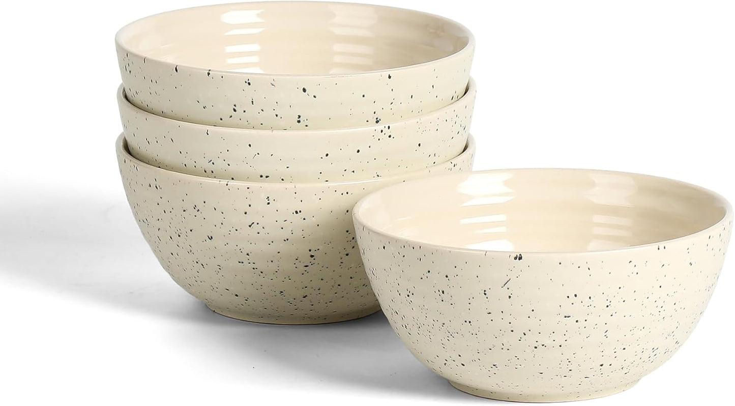 Stone Lain Dua 4-Piece Bowl Set Stoneware, White