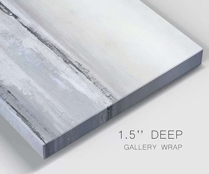 Renditions Gallery Canvas Nature Wall Art Modern Decorations Paintings Serene Winter Snow Glam Romantic Abstract Minimalist Artwork Prints for Bedroom Office Kitchen - 32"x48" LT33