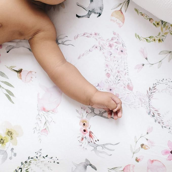 Crib Sheets - Crib Sheets Girl -Crib Sheets Boy - Jersey Sheets - Nursery Bedding - Toddler Bedding Sets for Girls - Toddler Bedding Sets for Boys - Baby Crib Sheets - OILO Studio Crib Sheet Fawn