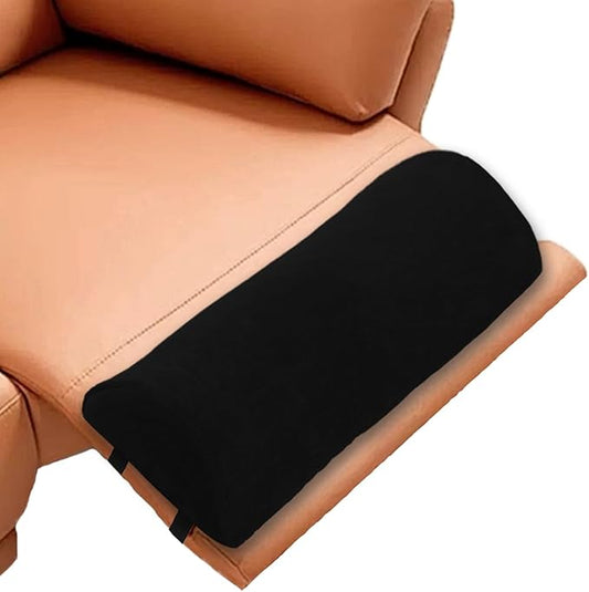 Recliner Foot Pillow High Resilience Foam - Leg Pillow for Sleeping Soft and Supportive Half Moon Bolster Pillow Recliner Pillows for Headrest Back Lumbar Support (Black)