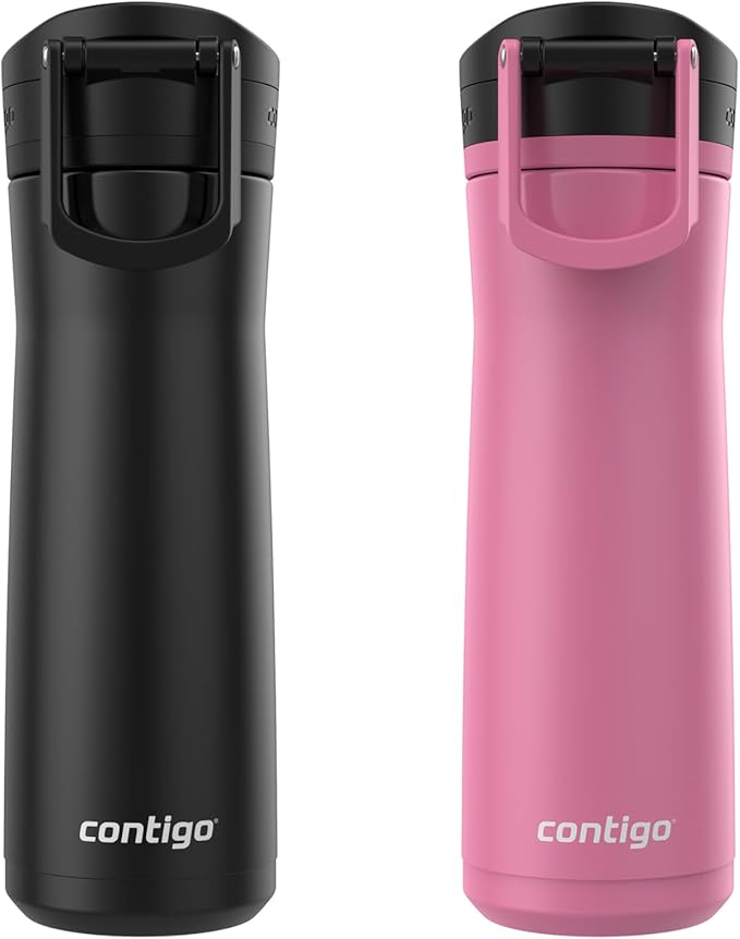 Contigo Jackson Water Bottle, 20 oz, 2-Pack, Pansy; Licorice