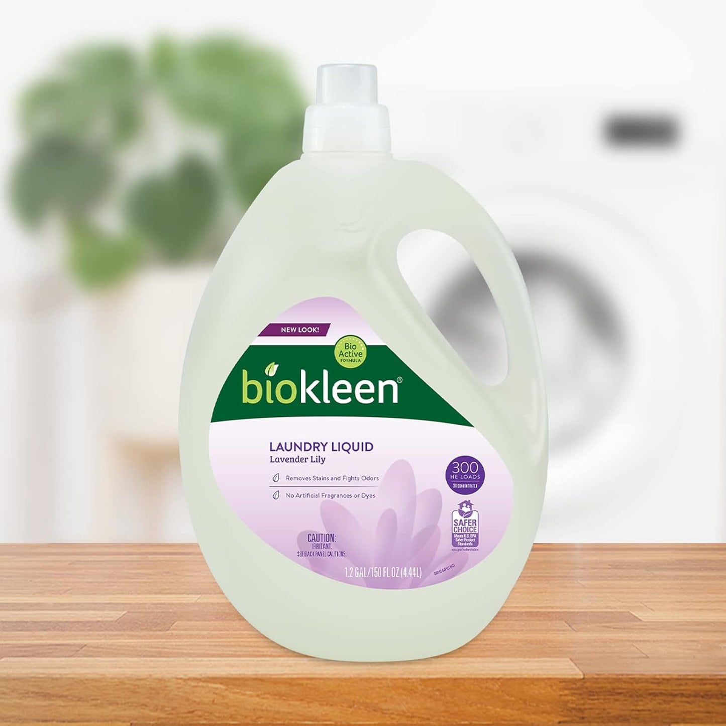 Biokleen Natural Laundry Detergent - 300 HE Loads - Liquid, Eco-Friendly, Plant-Based, No Artificial Fragrance, Colors or Preservatives, Lavender Lily, 150 Fl Oz