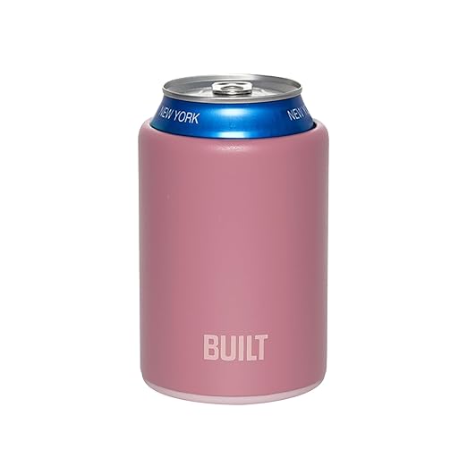 BUILT 12 Ounce Double Wall Stainless Steel K2 Can Chiller Dusty Rose