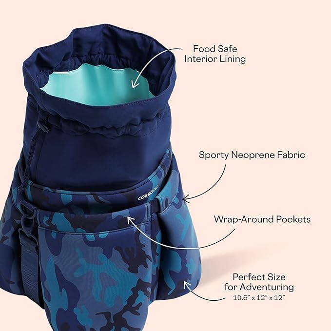 Corkcicle Beverage Bucket Cooler Bag, 10.5” x 12” – Keep Cool with Portable Bucket Bag – Transforms Into Ice Bucket with All Day Insulation