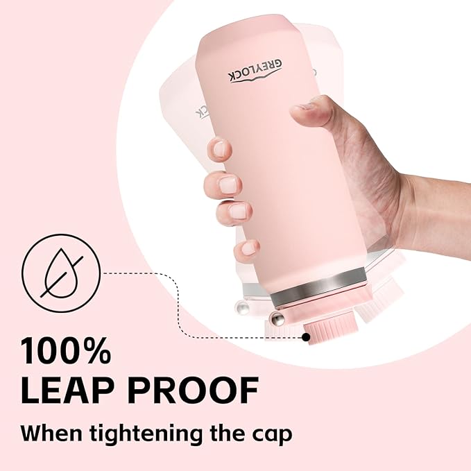 Greylock 20 oz Water Bottle Insulated, BPA-Free Reusable Water Bottles Stainless Steel, Leak Proof Kids Travel Water Bottle with Straw Lid, Double-Wall Vacuum Insulation, 24 Hours Cold (Light pink)