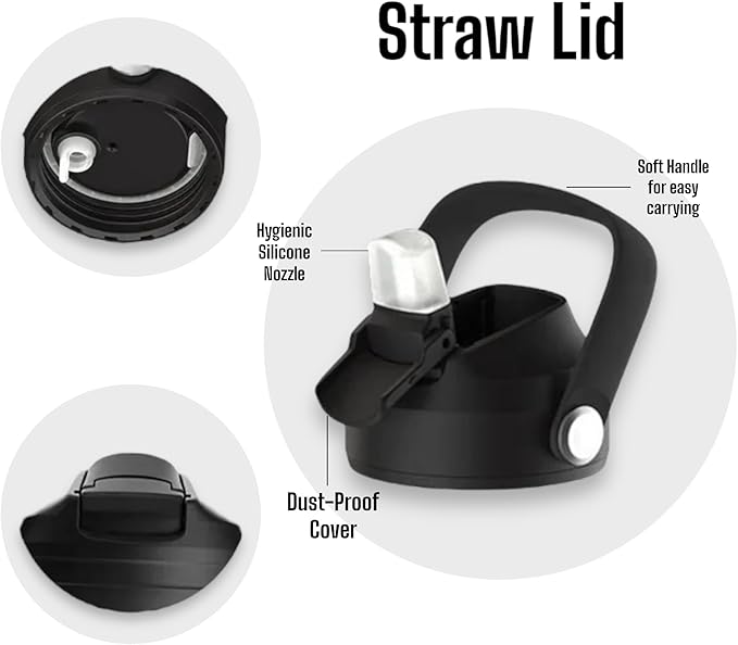 Water Bottle, Insulated water bottle, Stainless steel water bottle for kids men women Sports water bottle 32 oz Water bottle with straw Insulated Flask (Gradient White/Red)