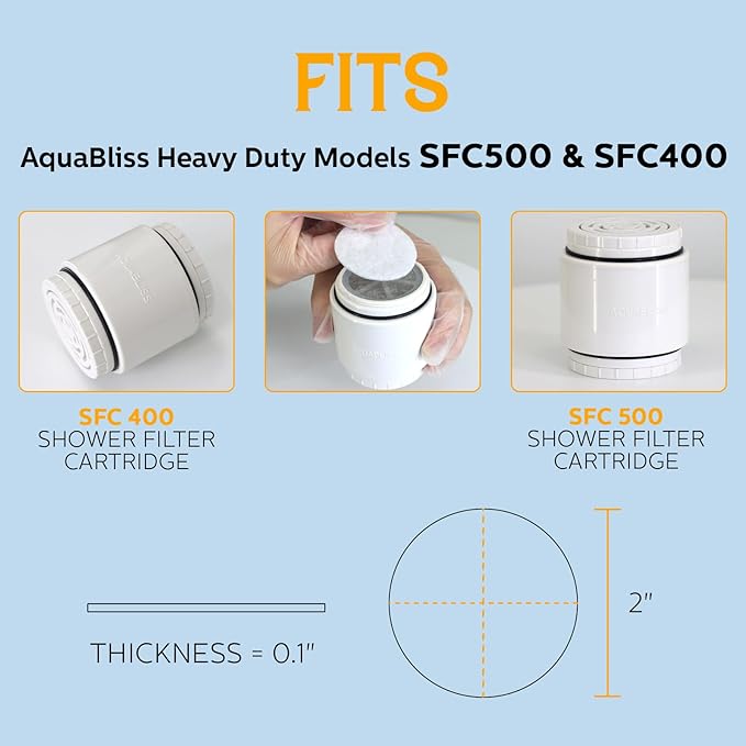 Shower Filter Sediment Pads for SF400 & SF500 & Tylola Omni Replacement Cartridge. At just $0.25 per Pack, Meets Frequent Replacement.Bid Farewell to Rust, Sand, Dust, and Impurities Forever.(40 PCS)