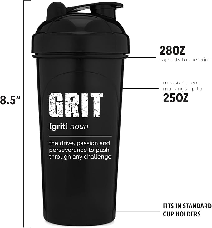 GOMOYO [4 Pack] 28 Ounce Shaker Bottle with Motivational Quotes | Protein Bottle with Mixer Agitators | Blender Shaker Bottle for Protein Mixes Pack | BPA Free & Dishwasher Safe