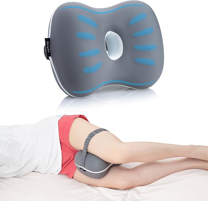 Knee Leg Pillow Shaping Pillow for Side Sleepers with Cooling Cover of Slow Rebound Memory Foam to Release Leg Pressure