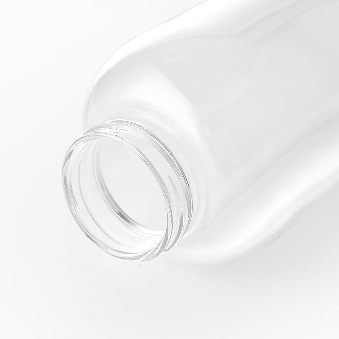 DE.KITCHEN&HIFUN Glasss Water Bottle 64oz, Large Borosilicate Glass 2L for Juice, Glass Water bottle with Steel Cap Filter (2)