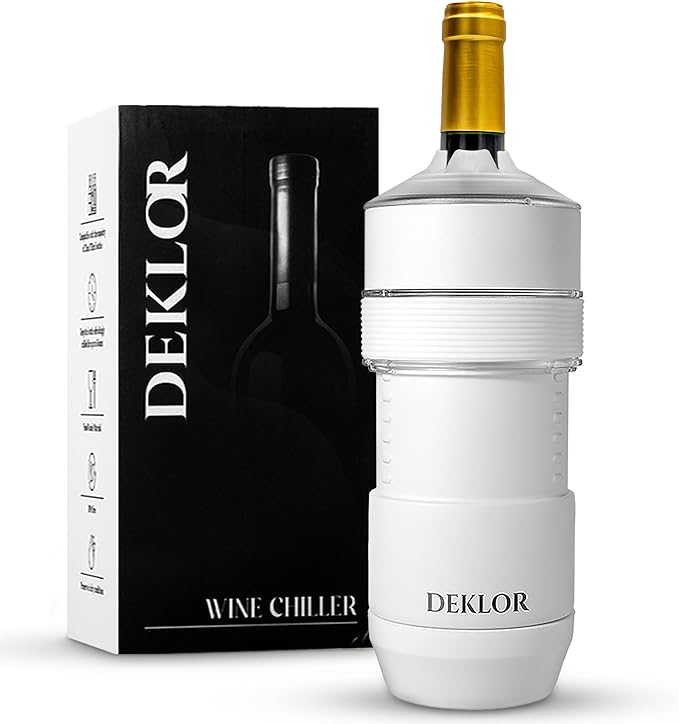 Wine Chiller - Wine Coolers for Wine Bottles and Champagnes, Keeps Wine and Beverages Cold - Perfect Wine Gift For Parties and Dinners