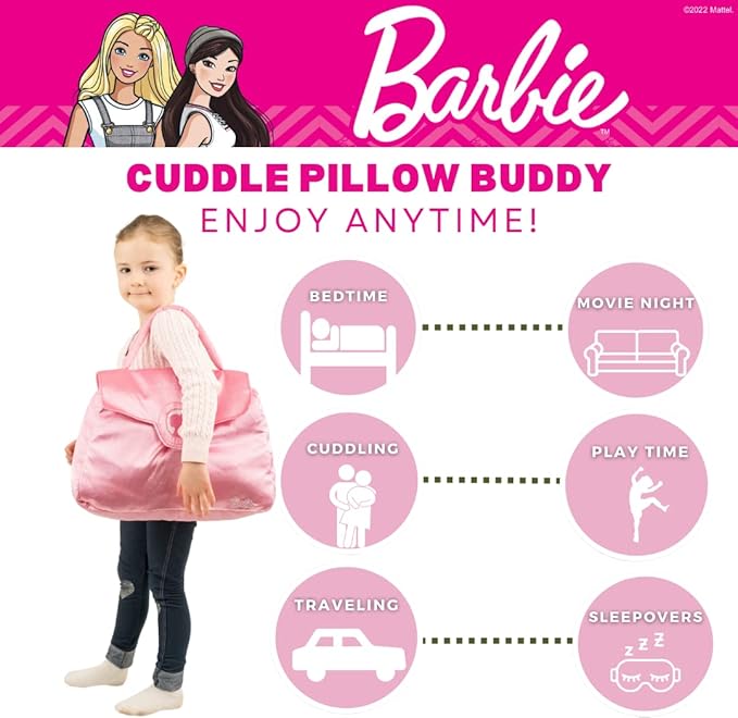 Franco Barbie Purse Pillow Bedding Super Soft Plush Pink Purse/Bag Shapped Cuddle Pillow Buddy, (100% Official Licensed Barbie Product)