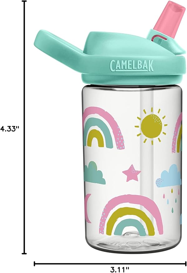 CamelBak Eddy+ 14oz Kids Water Bottle with Tritan Renew – Straw Top, Leak-Proof When Closed - Limited Edition Colors