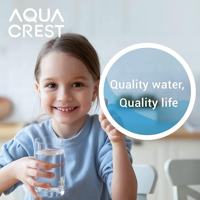 AQUA CREST FQK1K Under Sink Water Filter, 1350 Gallons, Replacement for GE FQK1K, FQK2J, GXK185K and GX1S50R (Pack of 2)