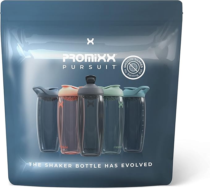 Promixx PURSUIT Protein Shaker Bottle – Premium Sports Blender Bottles for Protein Mixes and Supplement Shakes – Easy Clean, Durable Protein Shaker Cup