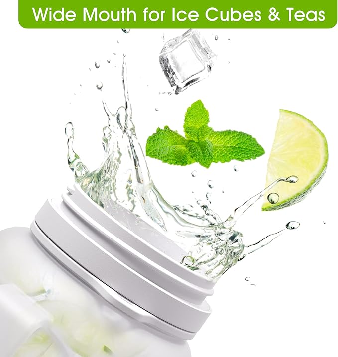 Motivational Collapsible Water Bottle with Straw and Paracord Handle 1.2L 40 OZ Reusable Silicone Sports Water Jug with Time Marker Leakproof Large Water Bottles for Yoga Outdoors