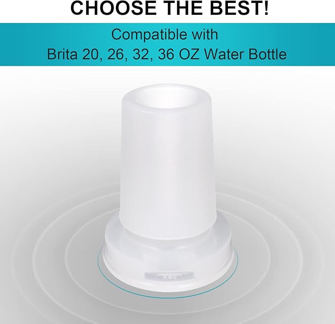 4 Pack Water Bottle Mouthpiece Replacement for Brita Water Bottle, Silicone Water Bottle Bite Valve Replacement Parts Compatible with Brita Filter Water Bottles & Brita Stainless Steel Water Bottle