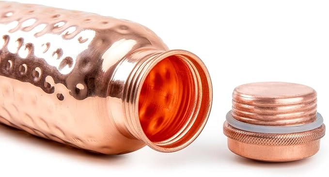 EcoLife Hydration Hammer Copper Bottle - Stay Refreshed with 900ml Capacity, 7X7X27 CM Size