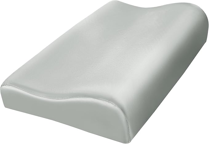 HOMBYS Satin Pillow Case for Contoured Support Pillow (DO NOT Include Pillow) -Zippered Pillow Cover for Neck Pillow for Cervical 1 Pack-Silky, Smooth and Breathable