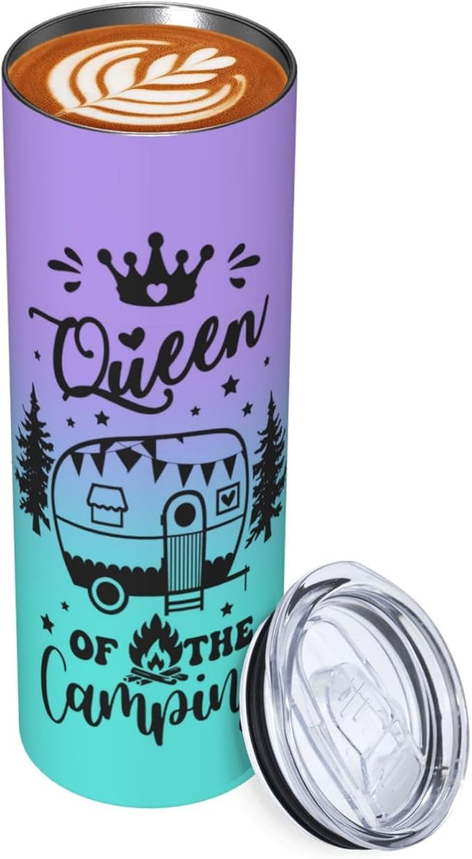 Beach Tumbler Summer Tumbler Vacation Travel Mug Travel Cup Vacation Tumbler Gifts Camping Queen Trip Cup Beach Cup Cruise Tumbler Funny Insulated Tumbler With Straw 20oz Stainless Gifts
