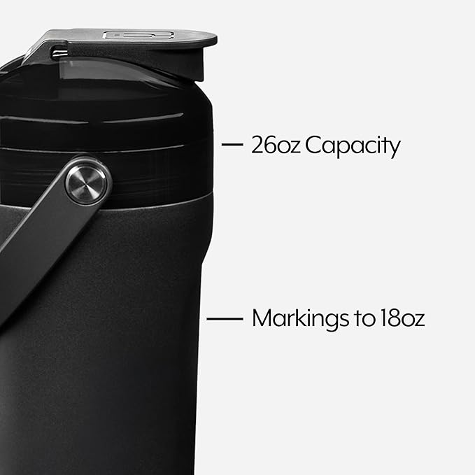 BrüMate MultiShaker Blender Shaker Bottle | 100% Leakproof Insulated Stainless Steel Shaker Bottle | Protein Shaker Bottle, and Pre Workout Bottle for the Gym | 26oz (Onyx Leopard)