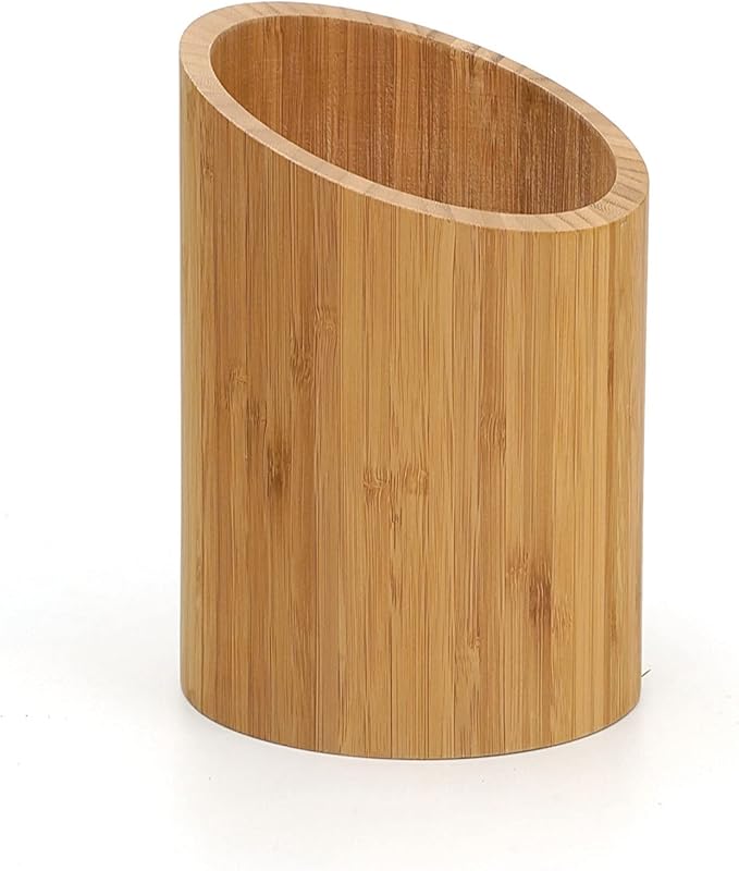 RSVP International Bamboo Collection, Countertop Décor for Kitchen & Tabletop, Tool Holder, 5.5(DIA)x7.75"