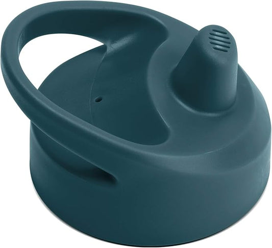 Simple Modern Wide Mouth Lid Leak Proof Straw Chug Handle Flip Fits Summit Water Bottles and Hydro Flask, Sippy, Riptide