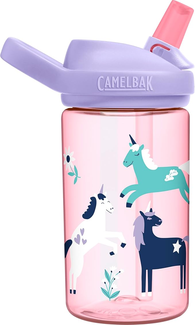 CamelBak Eddy+ 14oz Kids Water Bottle with Tritan Renew – Straw Top, Leak-Proof When Closed - Limited Edition Colors