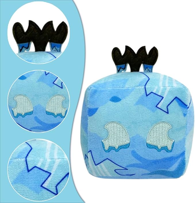 Blox Plush Toy Fruits Plush Toy Stuffed Toys Video Game Pillow for Kids Birthday Xmas Gift (Ice)