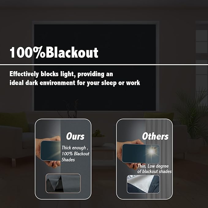 Portable Blackout Shades 100% Blackout Curtains for Bedroom Small Window Curtains No Light Kitchen Windows Insulated for Nursery for Baby Travel Curtain,Gray,56" W x 63" L,1 Panel